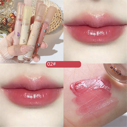 Grapefruit ColorsGlossy Lip Glaze Mirror Moisturizing Lip Glaze Water Mist Lipstick