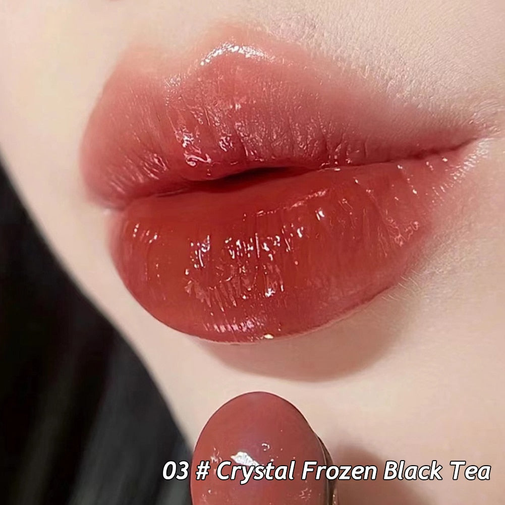 Solid Jelly Lipstick Crystal Lip Balm Water Wave Mirror Lip